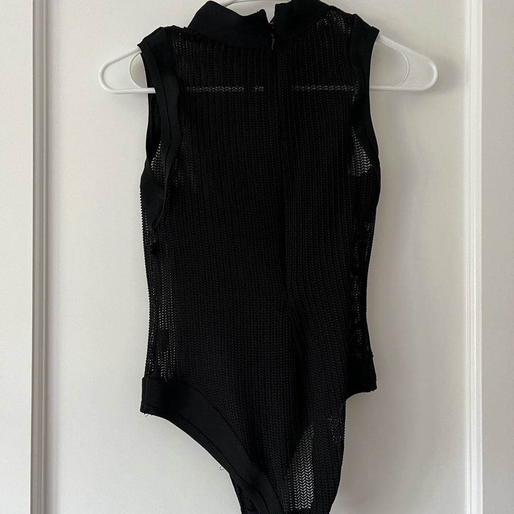 black mesh bodysuit